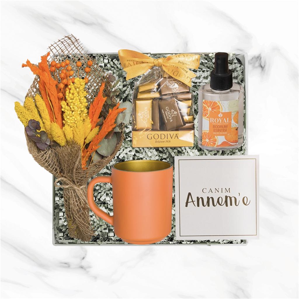 Çiçekli Anneler Günü Hediye Kutusu