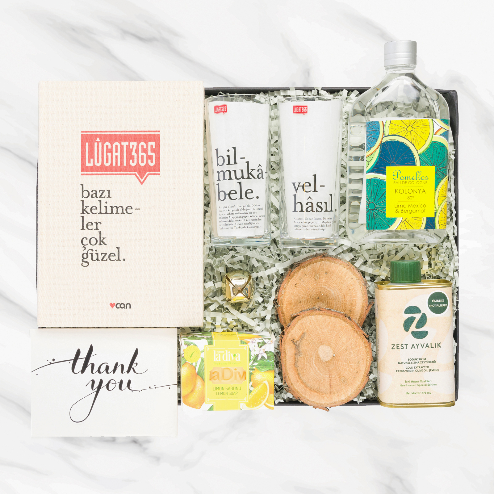 Kadehli Lügatlı Rakı Hediye Kutusu
