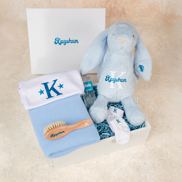 İsme Özel Monogram Erkek Bebek Hediyesi | Kişiselleştirilmiş Bebek Hediyesi