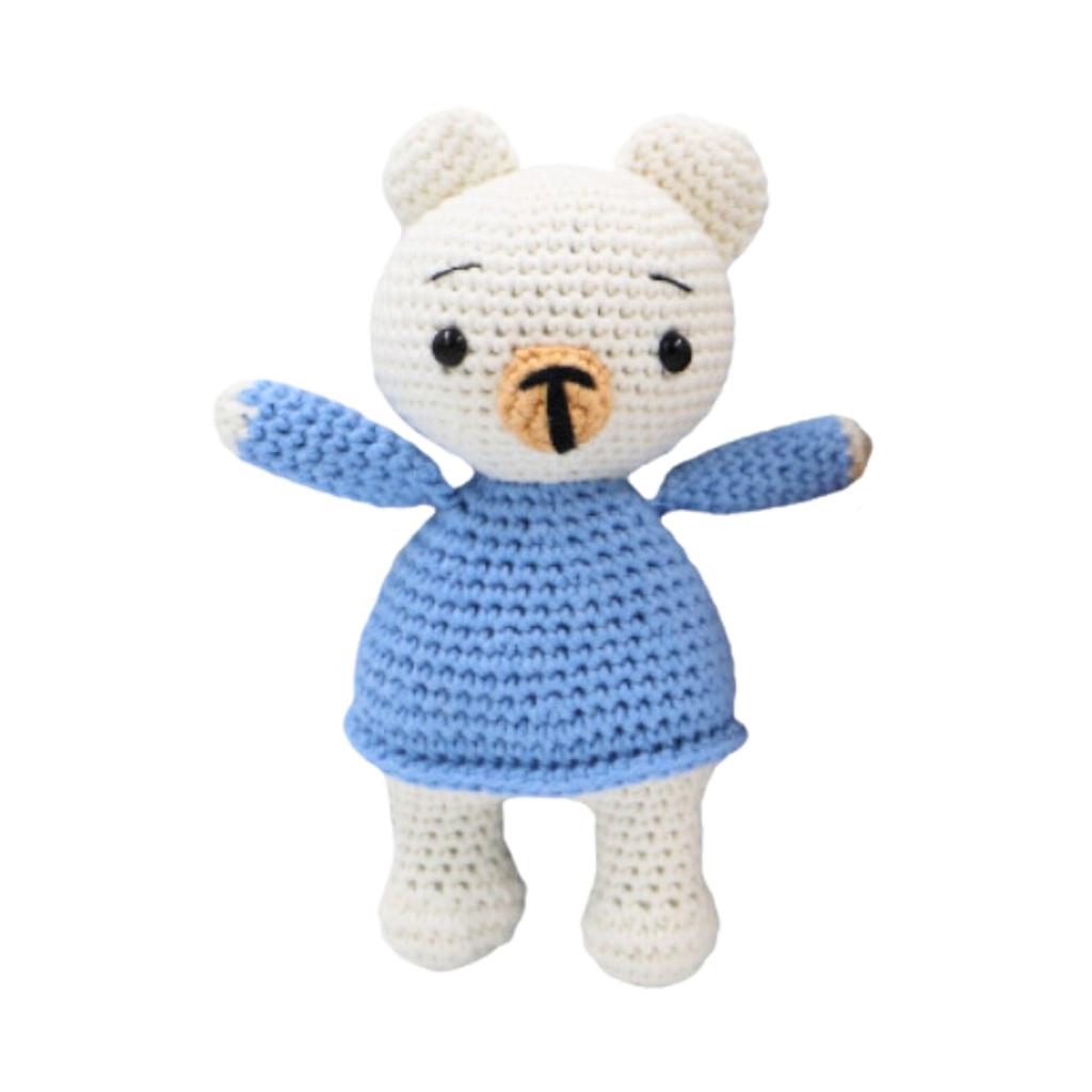 Amigurumi Mavi Ayı Bebek Oyuncağı