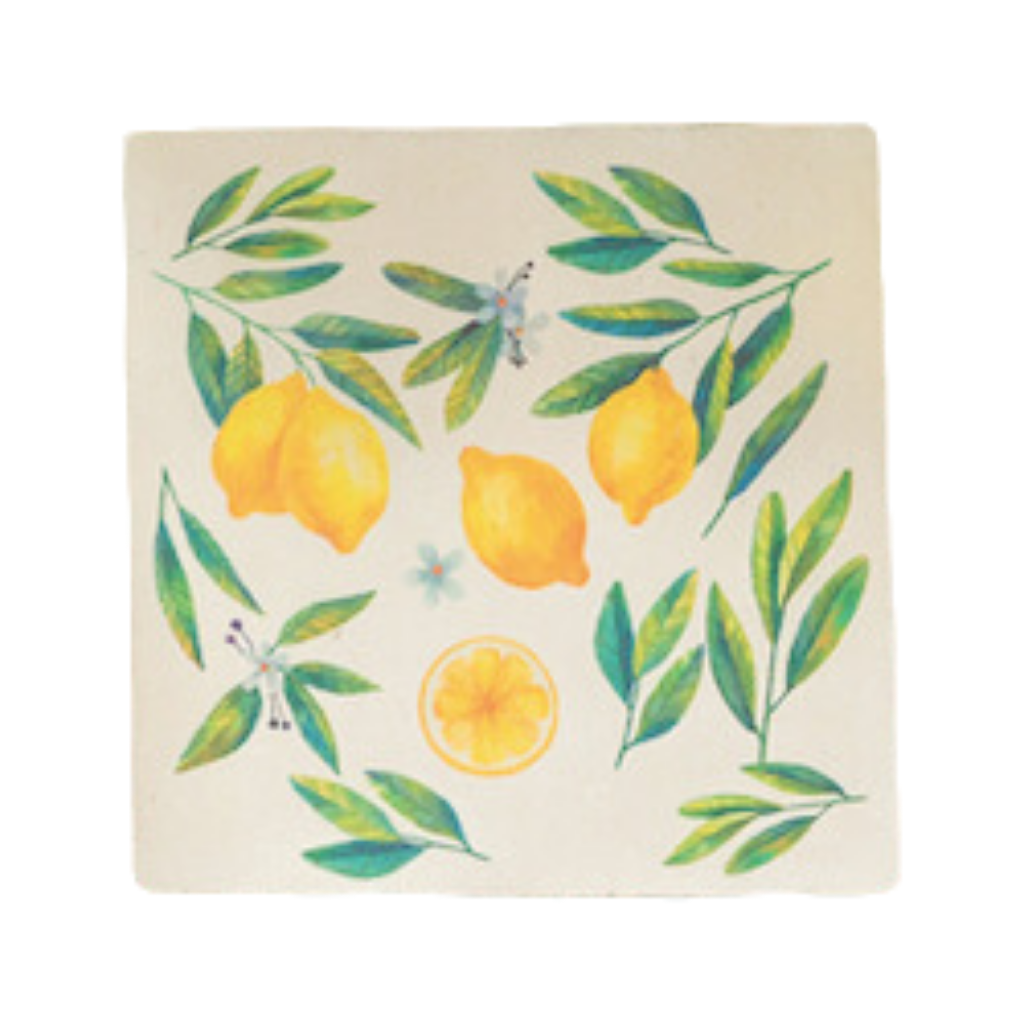 Limonlu Taş Bardak Altı