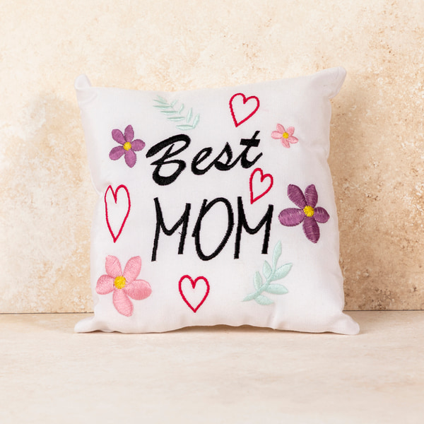 Çiçekli Best Mum Mini Dekoratif Yastık 