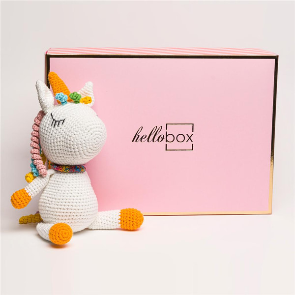 Amigurumi Renkli Saçlar Unicorn Bebek Oyuncağı
