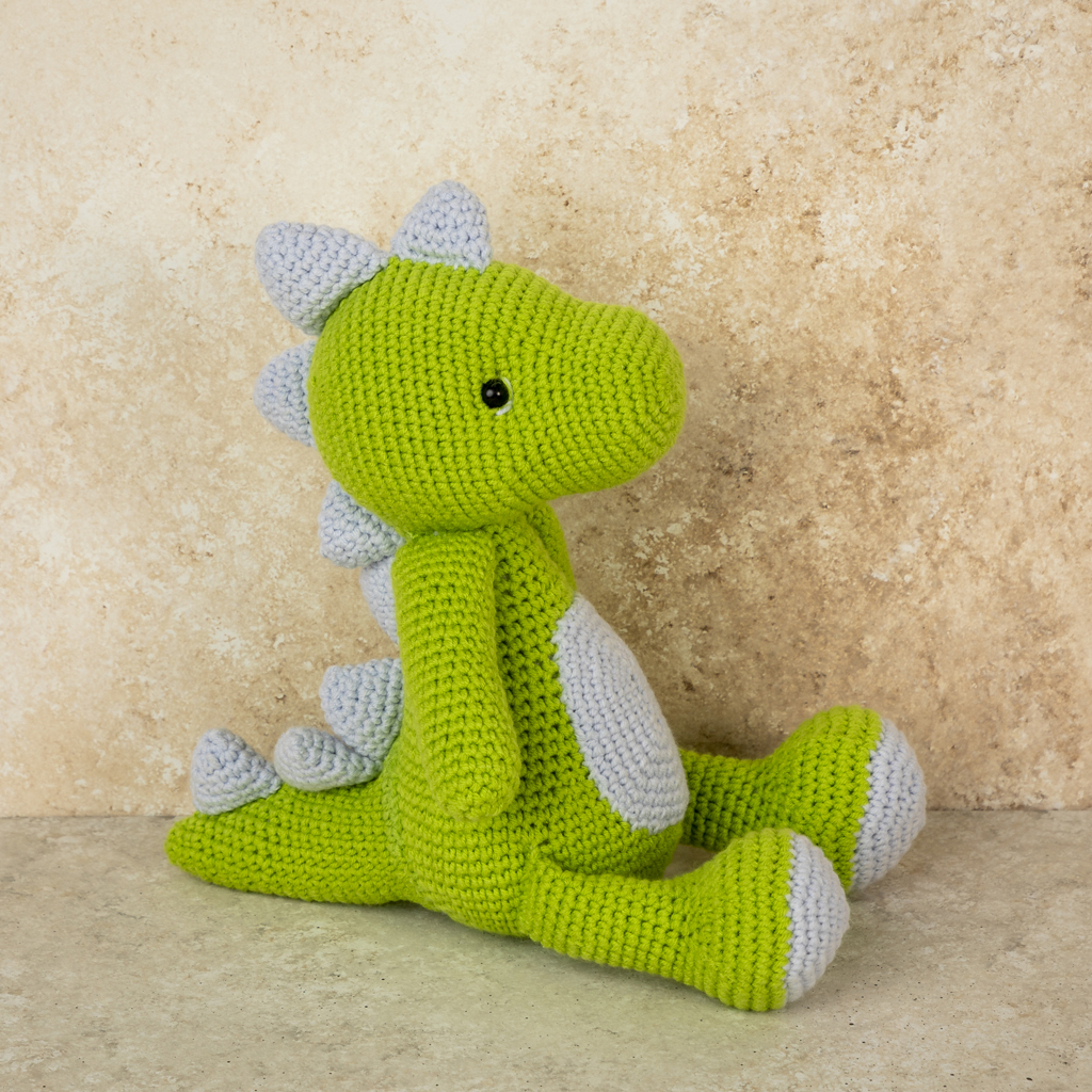 Amigurumi Yeşil Dinazor Bebek Oyuncağı