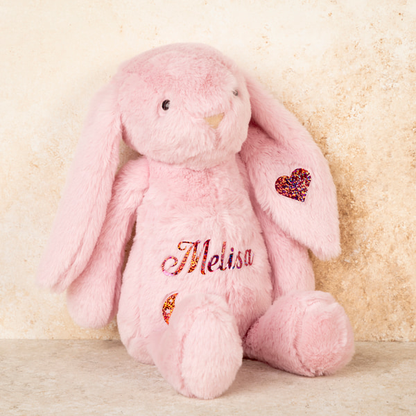Pembe Peluş Tavşan - Kişiselleştirilebilir Ürün