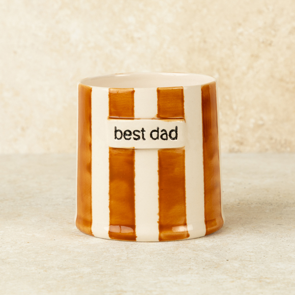Best in Stripes – Best Dad El Yapımı Seramik Kupa