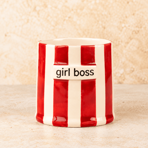 Best In Stripes – Girl Boss El Yapımı Seramik Kupa
