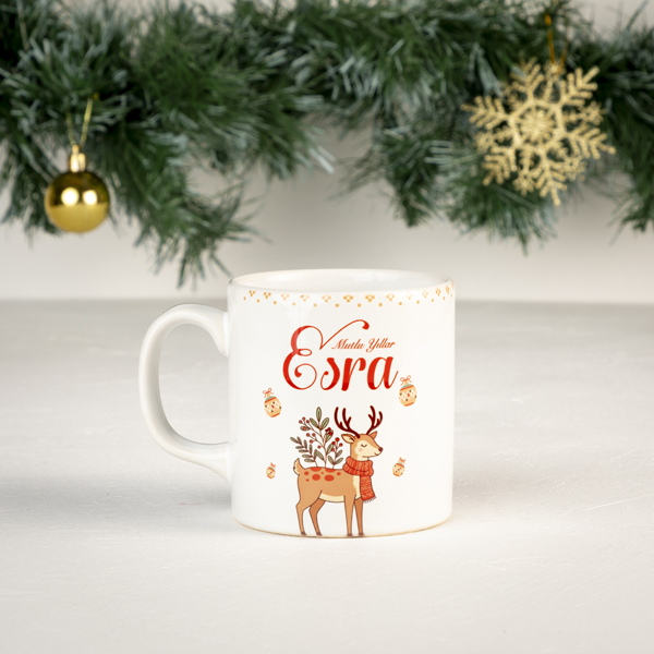 Harfli / İsimli Geyik Yılbaşı Kupası 🦌🎄