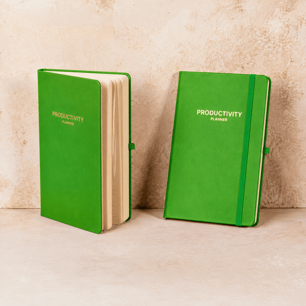 Yeşil Deri - Productivity Planner Defter