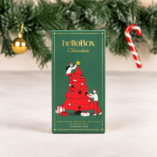 HelloChocolate Yılbaşı Özel Bitter Tablet Çikolata
